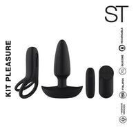 Kit estimulador masculino recargable- KIT PLEASURE- St Toys