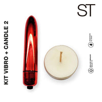 Kit Vibro Rojo + Candle - ST Toys