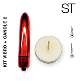 Kit Vibro Rojo + Candle - ST Toys