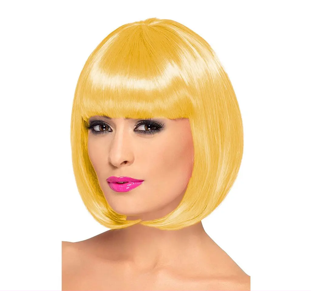 Peluca carré amarilla
