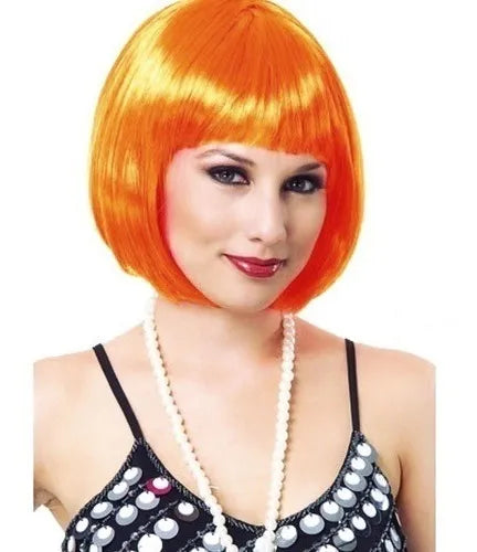 Peluca carré naranja