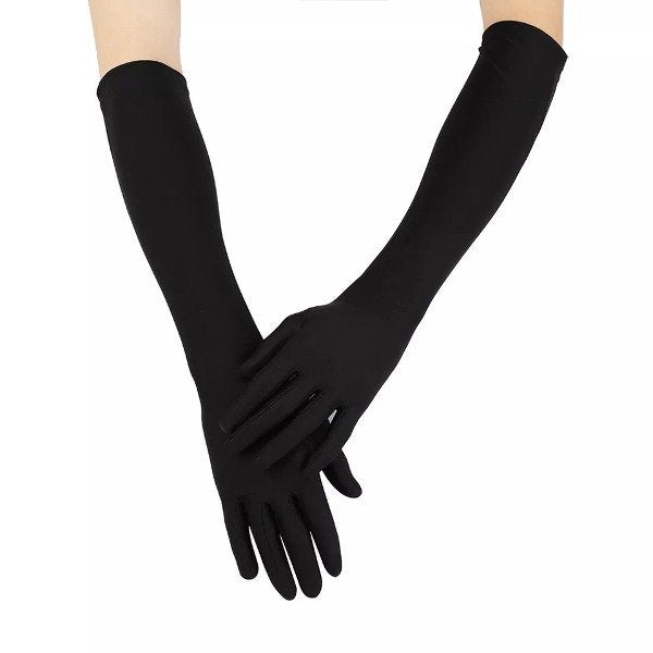 Guantes de lycra negros - 40 cm