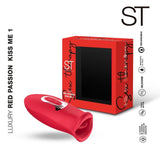 Estimulador con vibrador boca y lengua con movimiento - Luxury Red Passion Kiss Me 1 - ST Toys