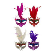 Antifaz Plastico Hawaiano Con Pluma y Luz x unidad