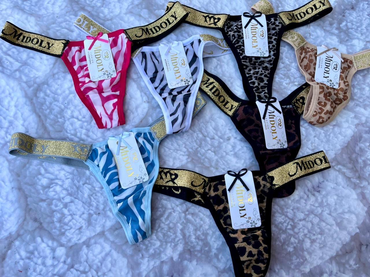 Colales animal print con elastico dorado - Buttman Sexshop en Tucuman