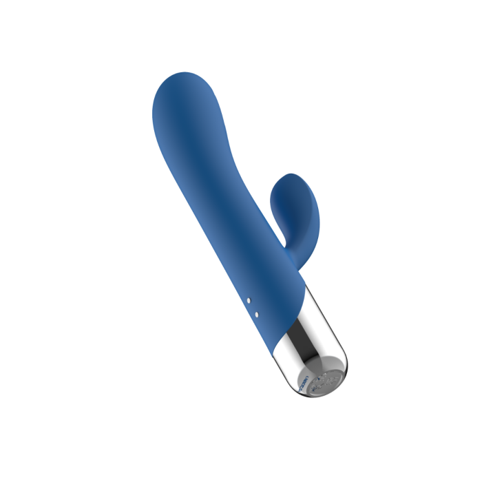 Vibrador Doble estimulador - Silicone Vibrator With Tapping Rabbit and Tapping shaft