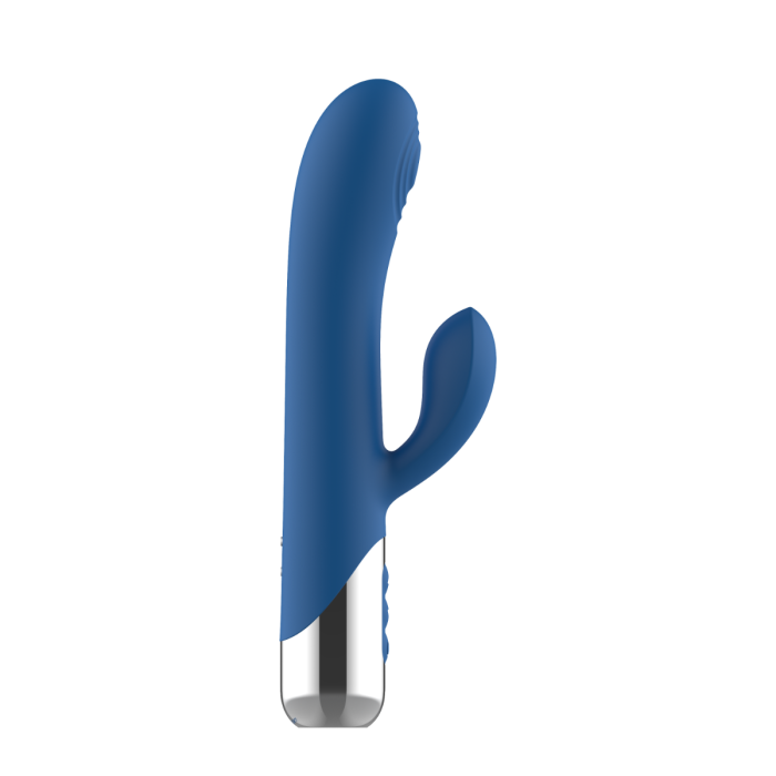 Vibrador Doble estimulador - Silicone Vibrator With Tapping Rabbit and Tapping shaft