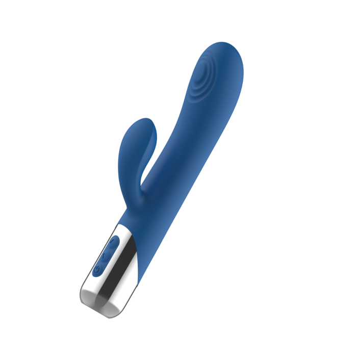 Vibrador Doble estimulador - Silicone Vibrator With Tapping Rabbit and Tapping shaft