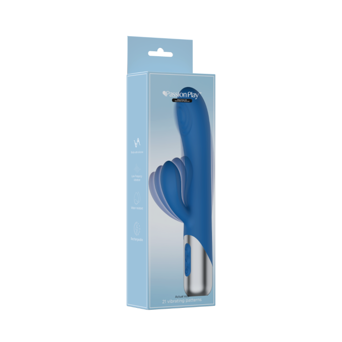 Vibrador Doble estimulador - Silicone Vibrator With Tapping Rabbit and Tapping shaft