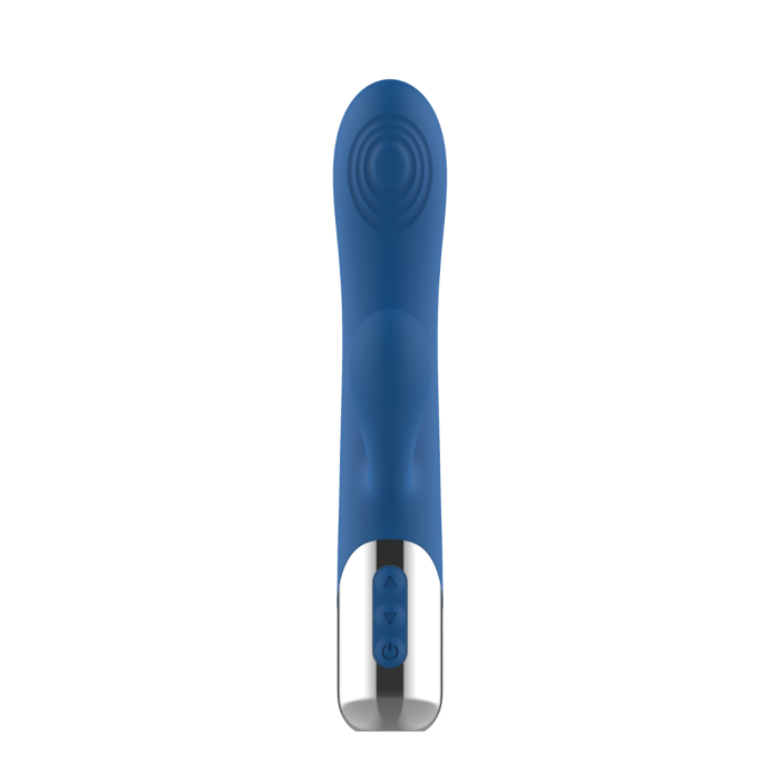 Vibrador Doble estimulador - Silicone Vibrator With Tapping Rabbit and Tapping shaft