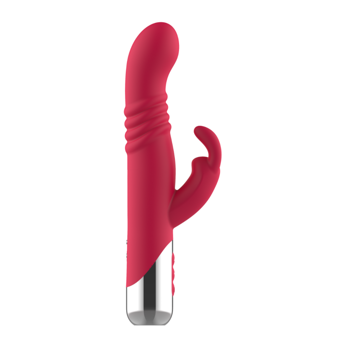 Vibrador Doble estimulador - Thrusting And Rotating Rabbit Vibrator - ST Toys - Buttman Sexshop en Tucuman