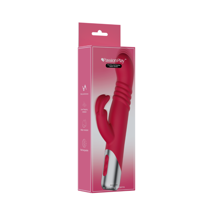 Vibrador Doble estimulador - Thrusting And Rotating Rabbit Vibrator - ST Toys - Buttman Sexshop en Tucuman