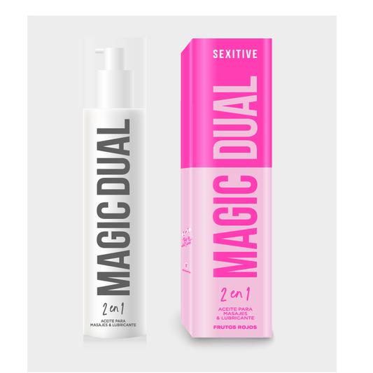 Aceite Magic Dual Frutos Rojos - Masajes y Lubricacion - Sexitive - Buttman Sexshop en Tucuman