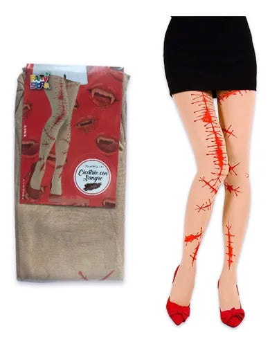Panty medias cicatriz roja- Talle Unico