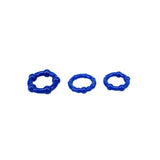 Anillo para pene por 3 unidades - Beaded Cock Ring Azul - ST Toys