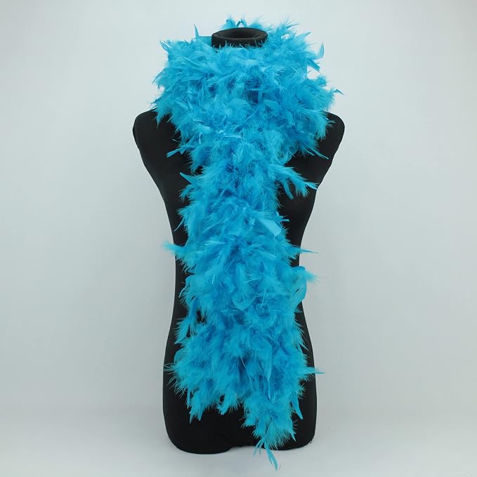 Boa de plumas - Celeste - 1,8mts
