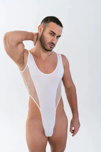 Body Cavado Masculino - Blanco
