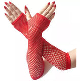 Guantes de red - Sin dedos - rojo
