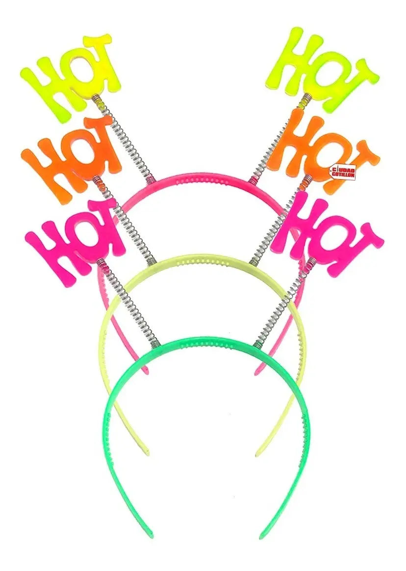 Vincha con palabra "Hot" fluor - Buttman Sexshop en Tucuman