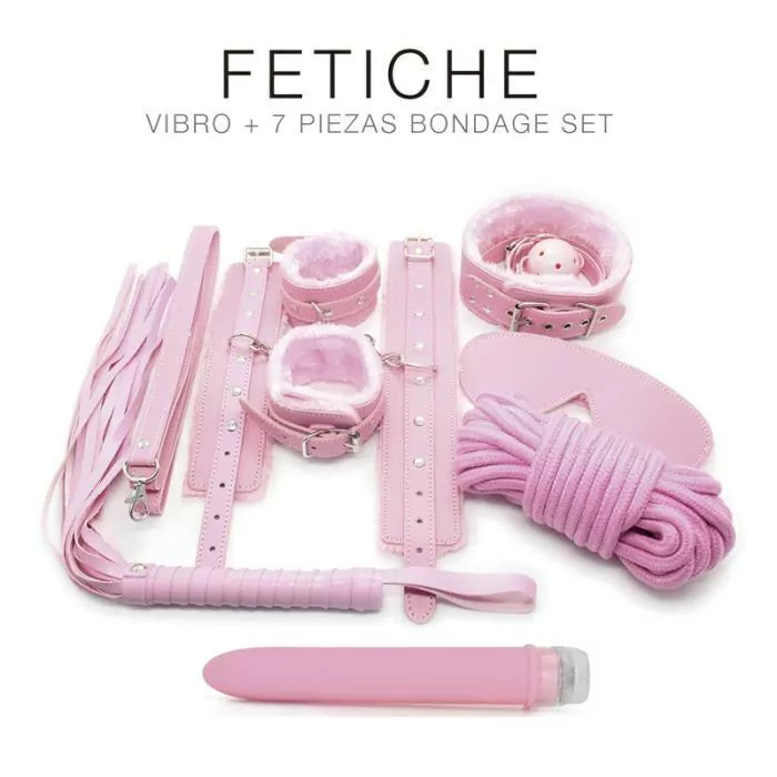 Kit de Fetiche BDSM 7 piezas con vibrador ST