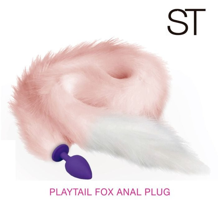 Plug anal con cola larga - Playtail Fox Anal Plug Rosa - ST TOYS