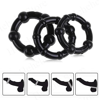 Anillos para pene x 3 unidades - Beaded Cockrings - Sex Therapy - Buttman Sexshop en Tucuman