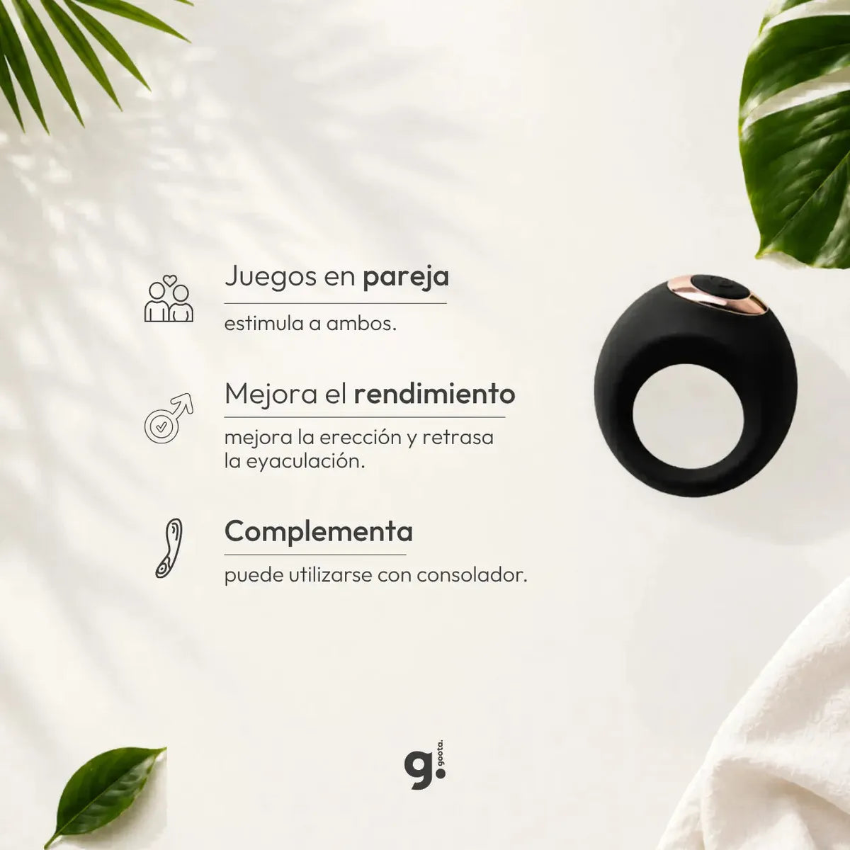 Anillo vibrador Recargable Cock Ring - WINYI