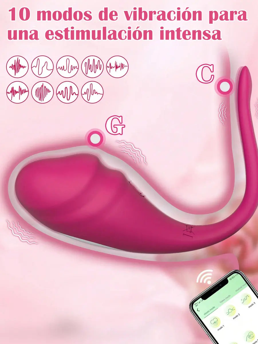 Huevito estimulador vibrador recargable con App