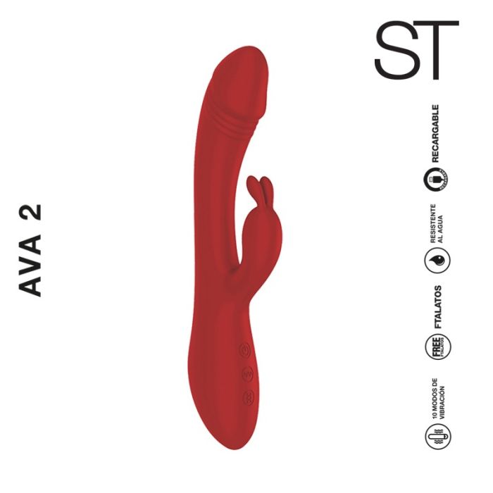 Consolador vibrador doble estimulación- AVA 2 - ST Toys - Buttman Sexshop en Tucuman