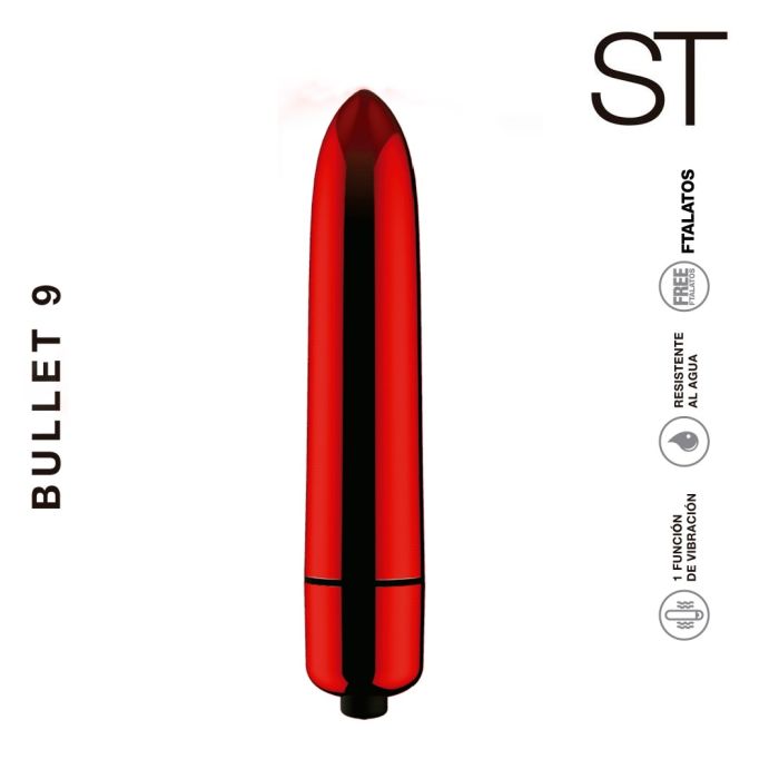 Bala vibradora roja - Bullet 9 - ST Toys