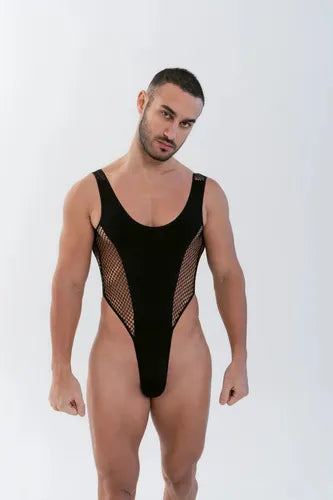 Body Cavado Masculino - Negro