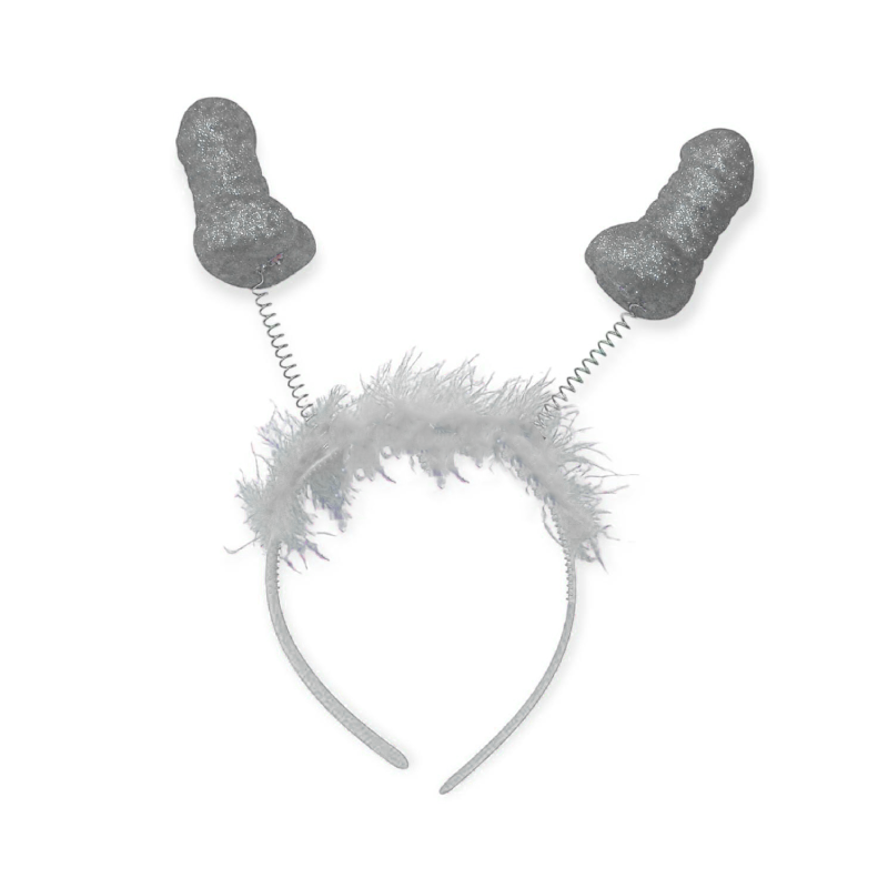 Vincha pene con brillo - consultar colores disponibles