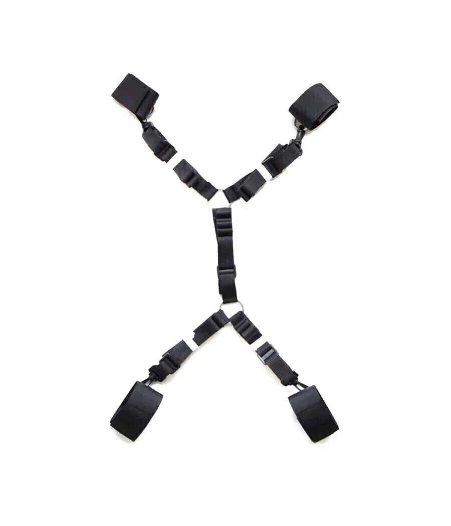 Arnes de Cama con Esposas y Tobilleras - Buttman Sexshop en Tucuman