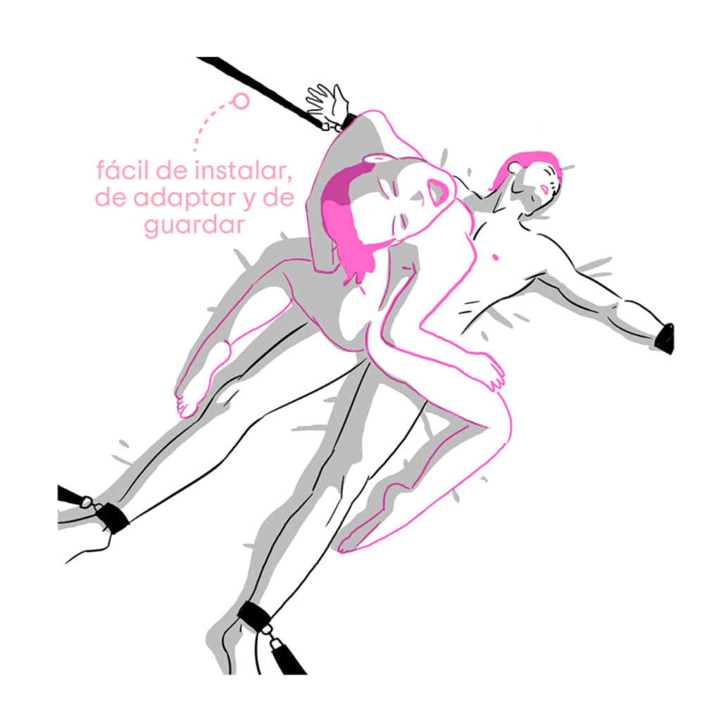 Arnes de Cama con Esposas y Tobilleras - Buttman Sexshop en Tucuman