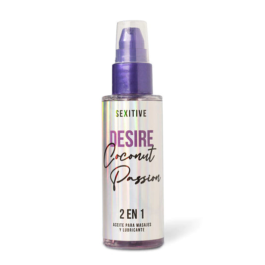 Aceite Para Masajes - Desire Coconut - 60ml - Sexitive - Buttman Sexshop en Tucuman