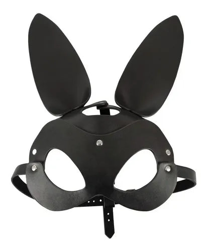 Mascara ecocuero sintetico - conejita - con tachas