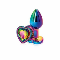 Plug Metalico Corazon - Arcoiris - Small - Rainbow Heart