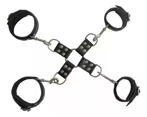 Inmovilizador corto Tobillos y Muñecas en Cruz - Buttman Sexshop en Tucuman