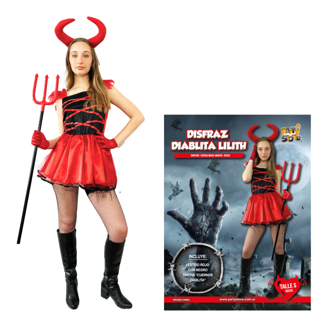 Disfraz Diablita Lilith  Adulto - Talle S