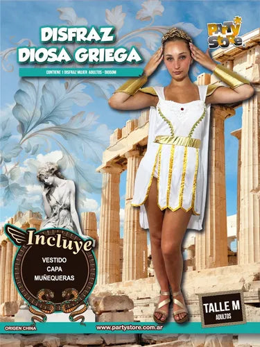 Disfraz Diosa Griega Adulto - Talle M