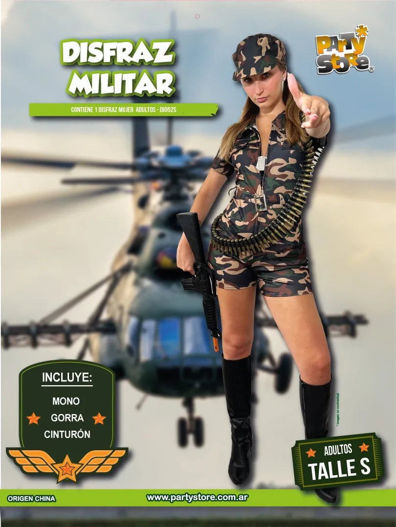 Disfraz Mujer Militar Adulto - Talle S