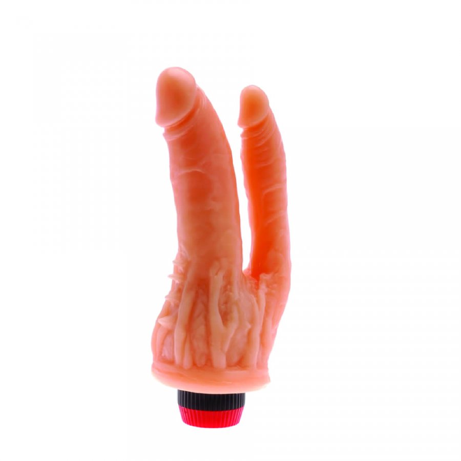 Consolador vibrador para doble penetración - 18 x 3 /18 x 2 cm - Buttman Sexshop en Tucuman