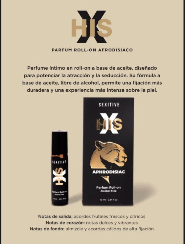 Perfume HIS X APHRODISIAC - Aceite concentrado Roll On (Hombre)