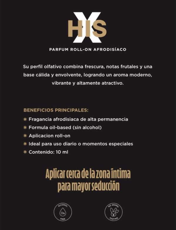 Perfume HIS X APHRODISIAC - Aceite concentrado Roll On (Hombre)