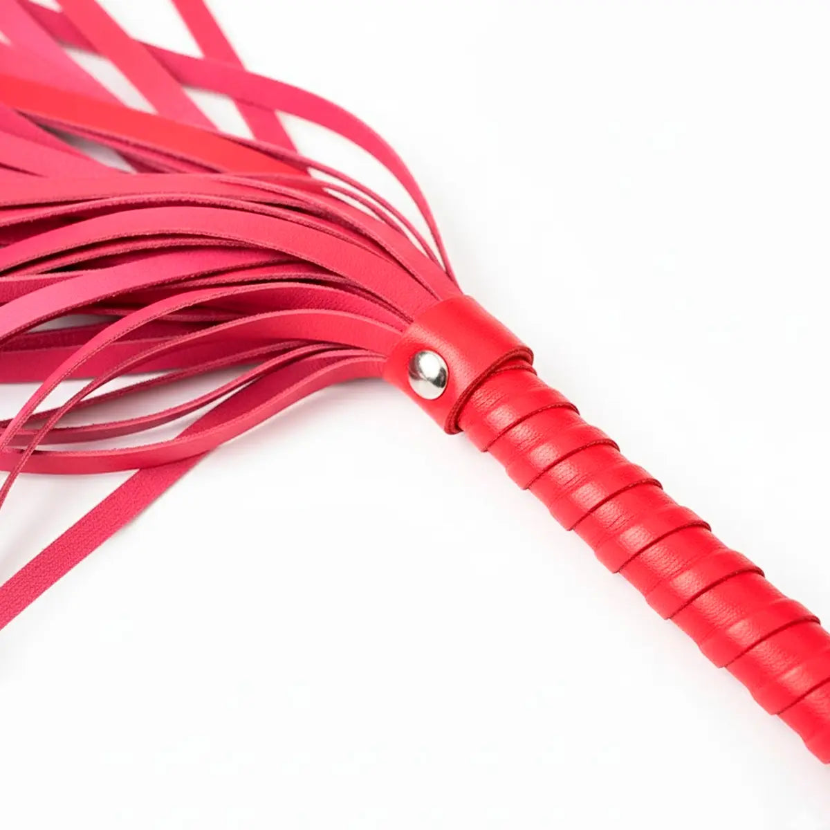 Látigo Rígido De Fleco Largo Erótico Fetiche Dominación Bdsm Color Rojo