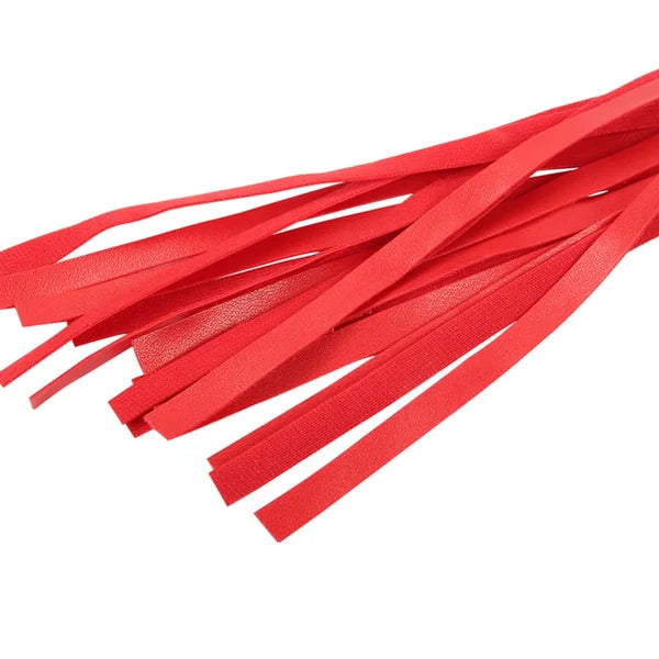 Látigo Rígido De Fleco Largo Erótico Fetiche Dominación Bdsm Color Rojo