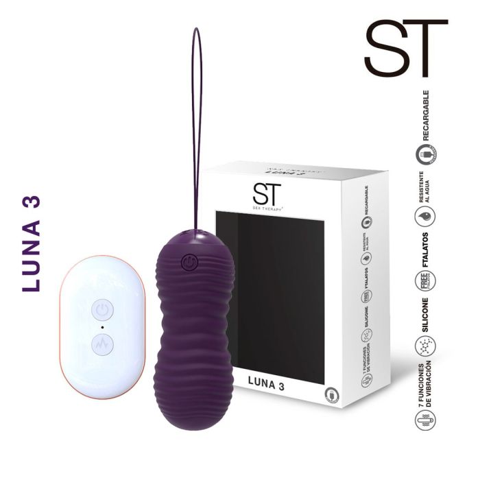 Estimulador recargable con forma de huevito y control remoto - Luna 3 - ST Toys