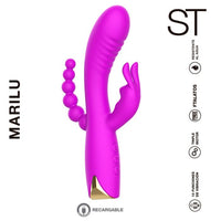 Vibrador triple estimulacion recargable - Marilu - ST Toys