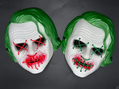 Mascara De El Guason Joker Con Luces Led Neon
