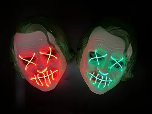 Mascara De El Guason Joker Con Luces Led Neon